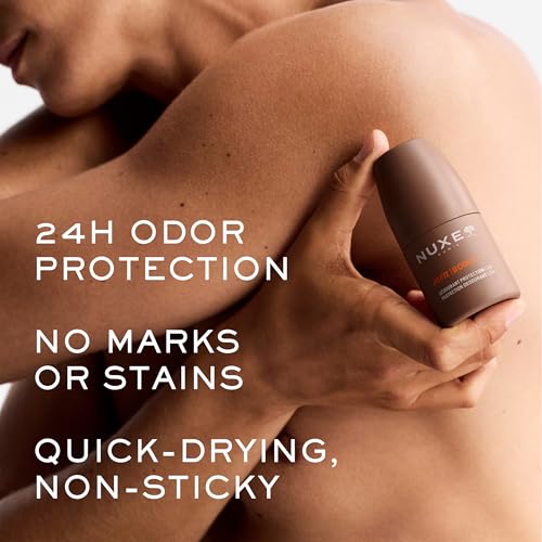 NUXE Men Aluminum-Free Deodorant 24HR Odor & Sweat Protection, 1.6 Fl Oz