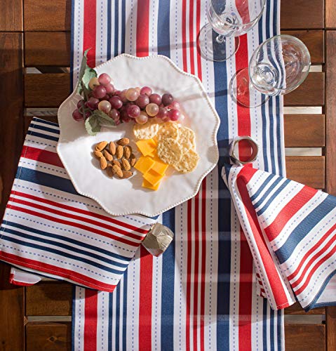 DII Patriotic Table Runner - Waterproof & Stain Resistant, 14x108 inch