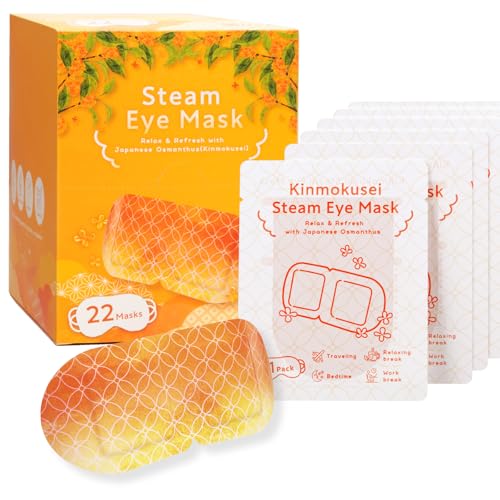 HIBINO Self-Heating Steam Eye Mask - Kinmokusei Aroma (22 Pack)