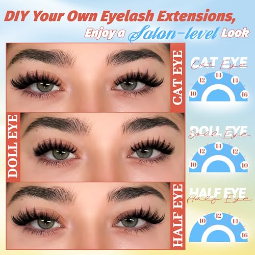 Manga Lash Clusters Spiky Anime Cluster Eyelash Extensions (Crystal