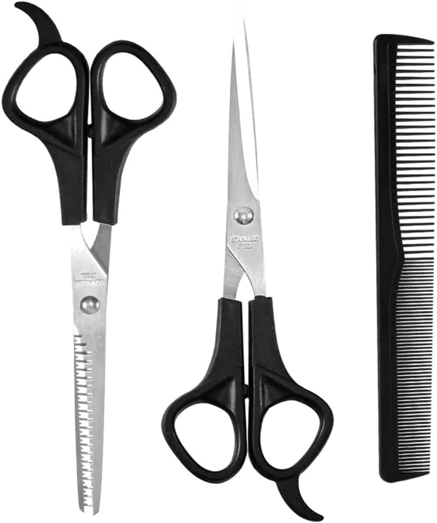 Hair Cutting Scissors Kit - Professional Barber Shears for Men, Women & Pets | Thinning & Trimming Tools