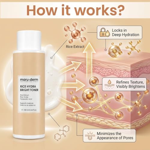 Maruderm Rice Extract Brightening Toner for Dull & Sensitive Skin 250ml