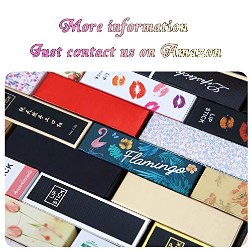 ANZKA 50 Pcs Matte Black Lip Gloss Packaging Boxes - 4.72x0.78x0.78 Inch