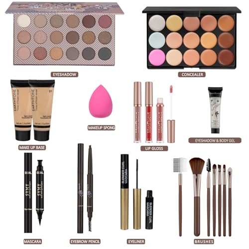 Brown All-in-One Makeup Set for Women & Teens | MONRUEVT