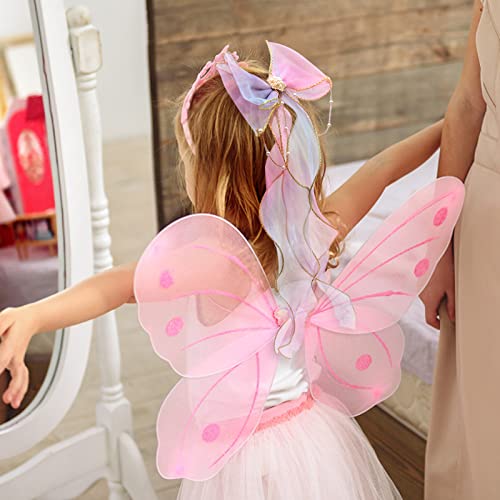 Rainbow Ribbon Hair Bows for Girls, Princess Alligator Clips, Colorful Hair Accessories