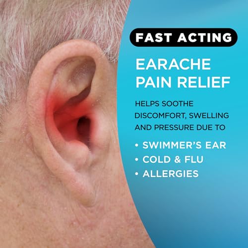 LIPO Ear Ache Pain Relief Drops, 4% Lidocaine Formula for Adults & Kids