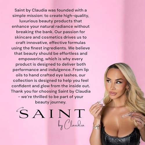 Saint by Claudia Reusable Faux Mink Eyelashes - Natural, Cat Eye Style, Up to 15 Uses
