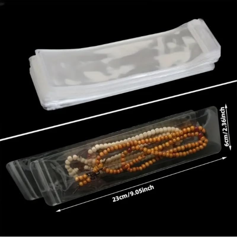 Clear Plastic Jewelry Zipper Bags - 20Pcs Waterproof Dustproof Storage for Earrings & Beads