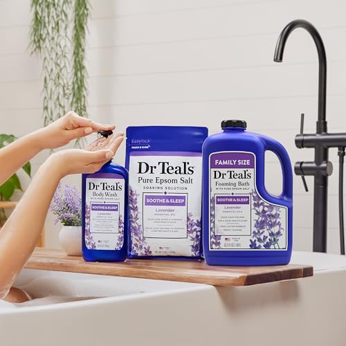Dr Teal's Soothe & Sleep Lavender Foaming Bath with Epsom Salt, 62.5 fl oz