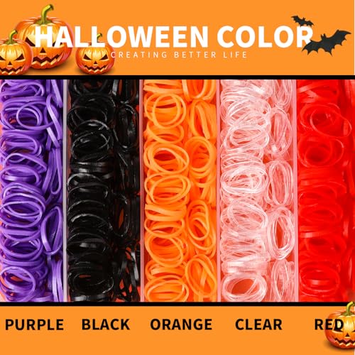 Rubber Bands for Hair, YGDZ 5 Colors 600 PCS Elastic Hair Ties with