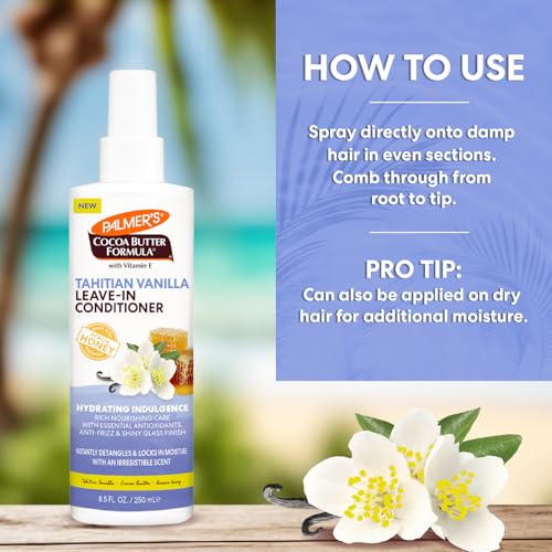Palmer's Tahitian Vanilla Leave-In Conditioner - 8.5 Oz Hydrating Detangler