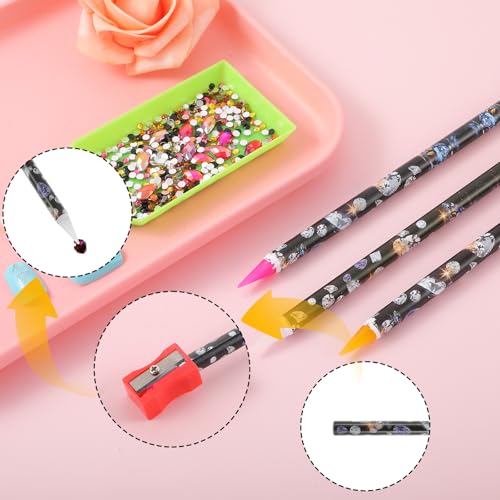 Rhinestone Picker Tools - 3 Pcs Self-Adhesive Wax Pencil Set