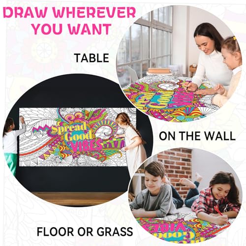 Giant Mandala Coloring Poster - Spread Good Vibes for All Ages
