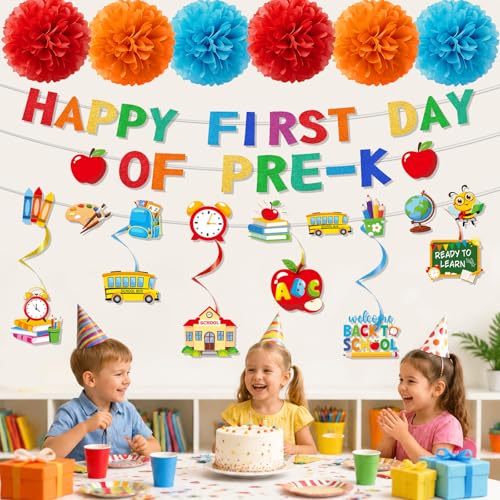 First Day of Pre-K Decorations Set - 15 PCS Classroom Decor