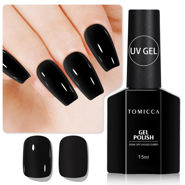 TOMICCA Gel Nail Polish - Dark Orange Autumn Winter Color | Long Lasting High Gloss Soak Off UV LED for DIY Manicure