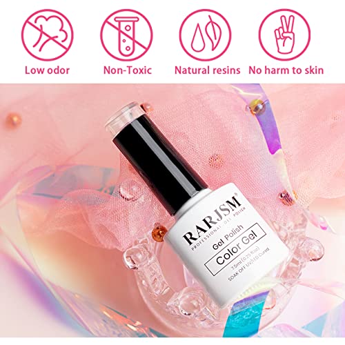 RARJSM Cat Eye Gel Nail Polish Variation RAR258 - Galaxy Chameleon Magnetic Hot Pink Holographic Glitter Soak Off UV LED Manicure 7.5ML