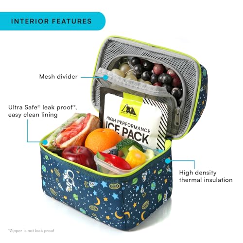 Arctic Zone Kids Dual Compartment Lunch Box with Ice Pack