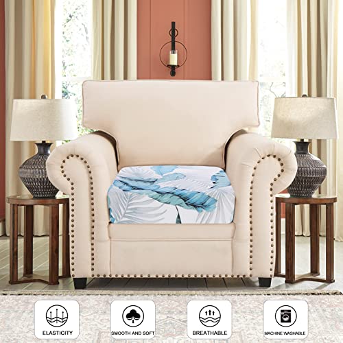 Stretch Printed Sofa Cushion Covers - Leaf Pattern, Small Size