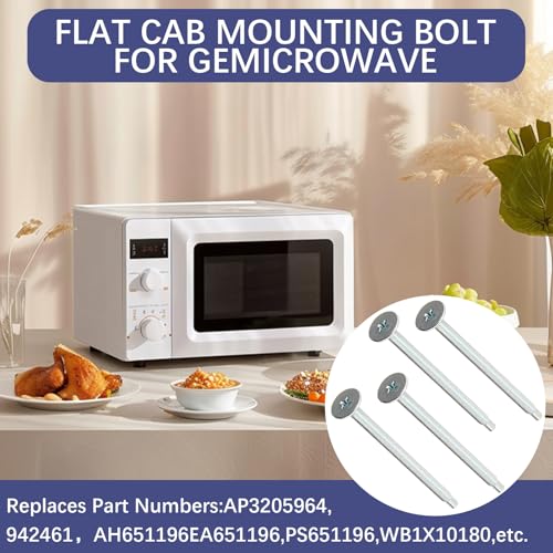 Universal Microwave Mounting Kit - 4 Replacement Bolts for Samsung, GE, Kenmore