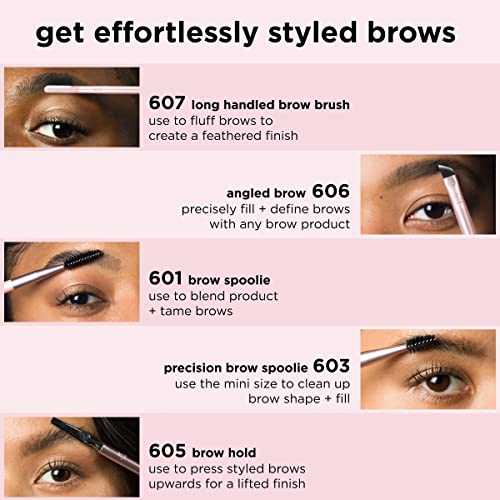 Real Techniques Brow Styling Set - 3-Piece Eyebrow Brush & Spoolie Collection