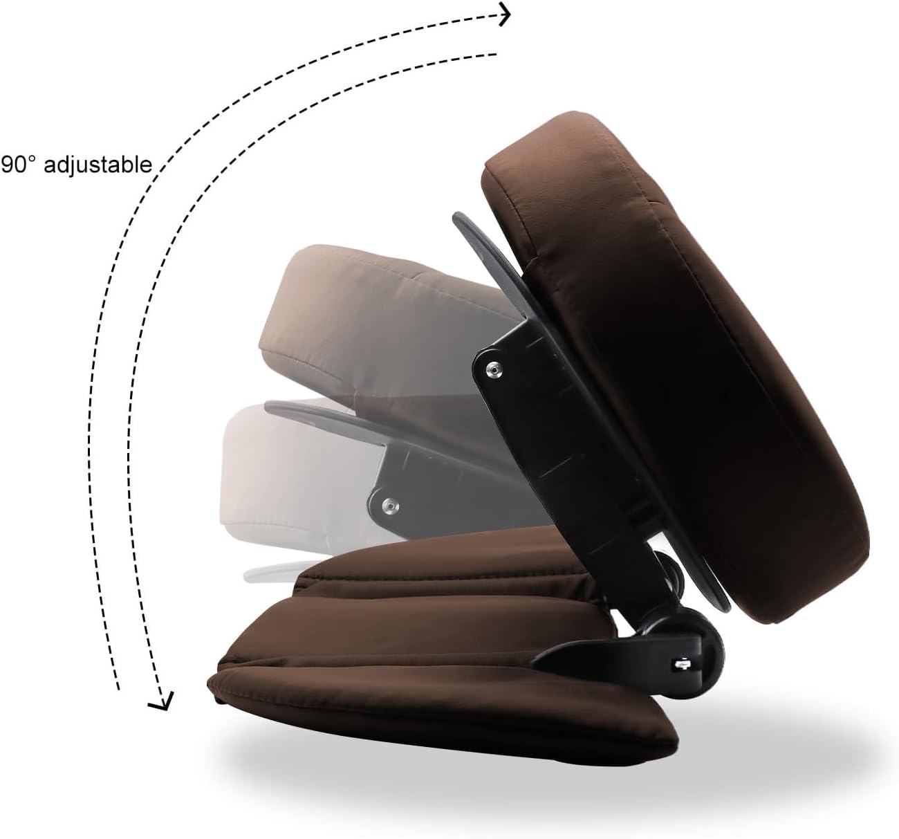 Face Down Tabletop Massage Kit - Adjustable Headrest Pillow in Dark Brown