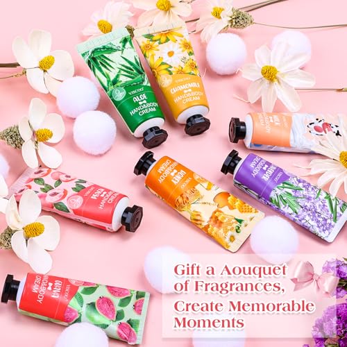 VISCOO 7 Pack Mini Hand Cream Gift Set for Women - Moisturizing Travel Size