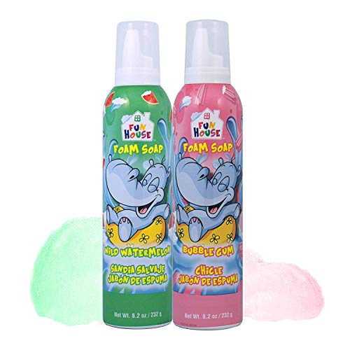 Mika's Fun House Kids Foam Soap - Wild Watermelon & Bubble Gum, 2 Pack