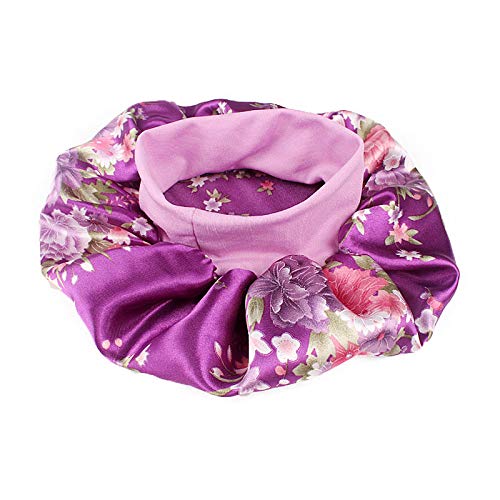 6-Piece Satin Sleep Bonnet Set, Soft Elastic Wide Band for Hair Protection