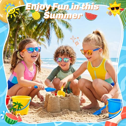 Metemot Neon Kids Sunglasses - UV400 Protection, 12 Pack Party Favors