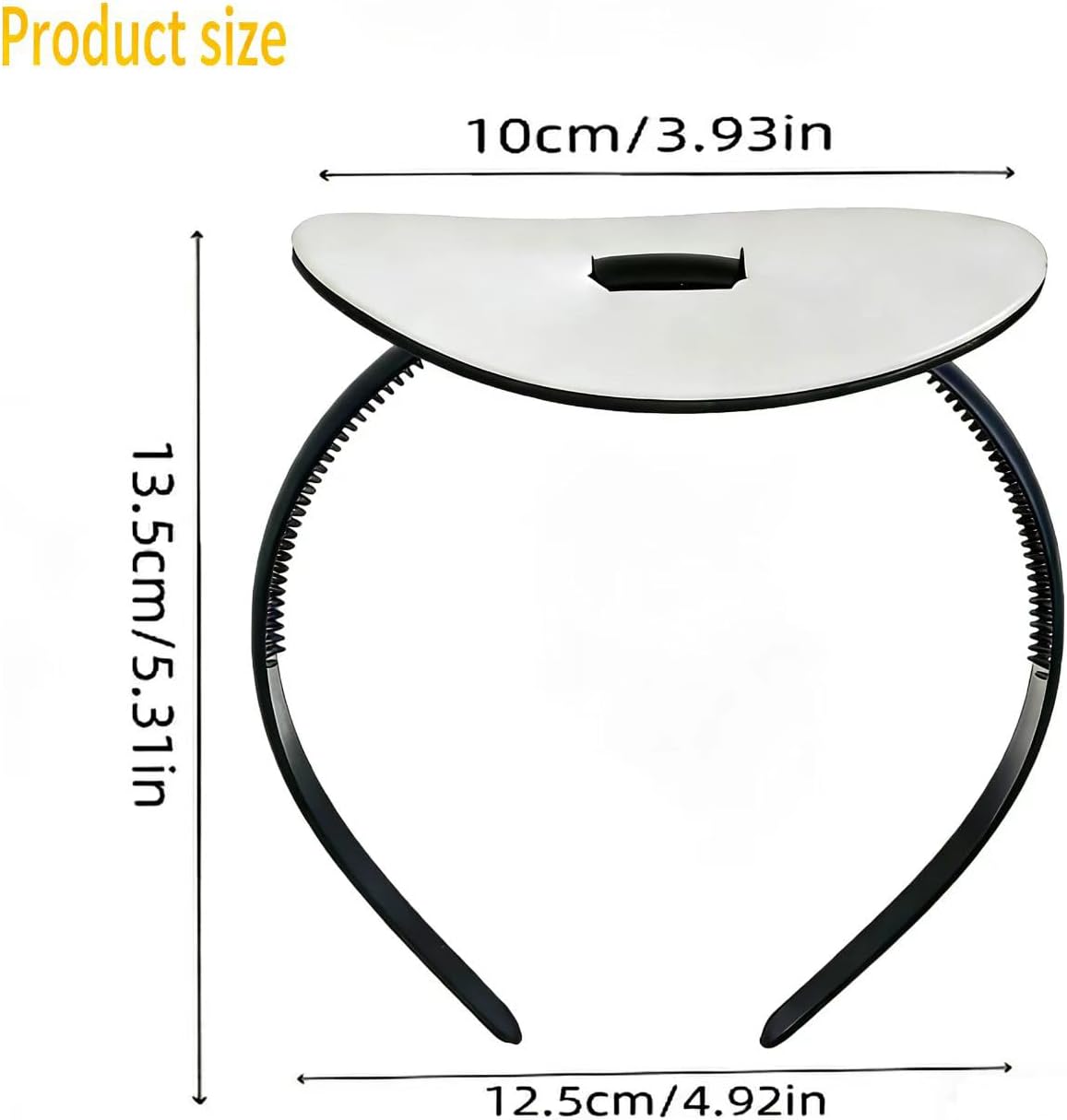 Graduation Cap Headband Insert - Firm Anti-Fall Hair Band Holder for Secure Grad Hat & Hairstyle | 2 Pack