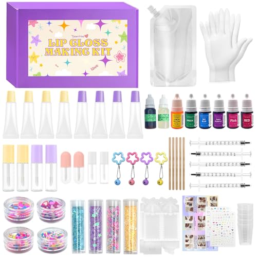 Dewiitine Adult Lip Gloss Base Kit - Clear Gloss with Color Pigments