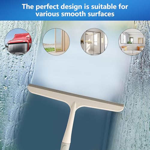 3-Pack Shower Squeegee Set for Glass & Car Windows - Durable & Ergonomic