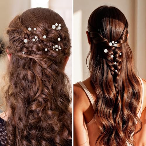 12pcs Pearl Hair Pins for Brides & Bridesmaids - Elegant Wedding Accessories