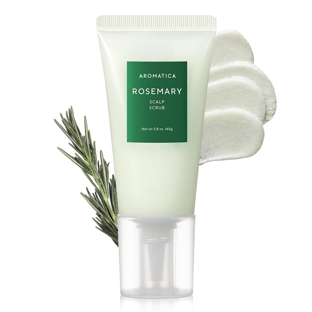 Aromatica Rosemary Scalp Scrub - Exfoliating Treatment for Oily Scalp | 5.82oz / 165g