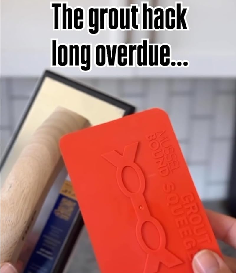 MusselBound Grout Squeegee - Ergonomic 3x5 Soft-Grip Tool