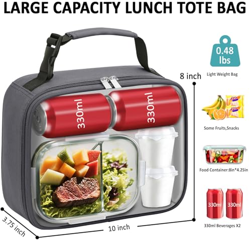 Tenot Insulated Lunch Box for Kids - Waterproof & Portable Tote Bag