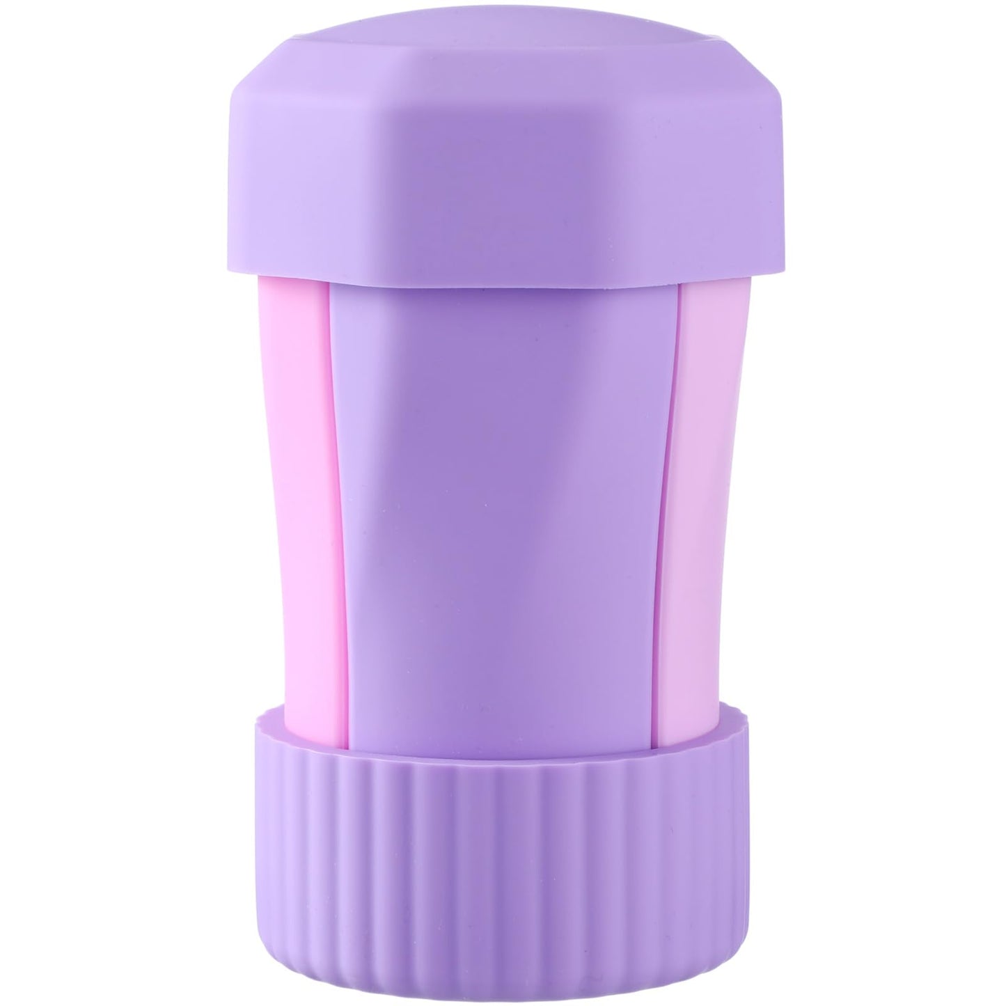 Teecyhooo 4 in 1 Silicone Travel Bottle for Toiletries, Travel Size Containers Leak Proof Refillable Liquid Squeezable Portable Dispenser Tubs for Shampoo Conditioner Lotion Body Wash(Purple)