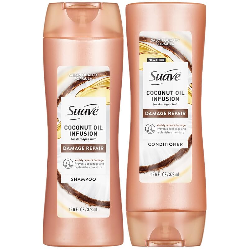 Suave Coconut Infusion Shampoo and Conditioner Set - Hair Repair 12.6 Oz