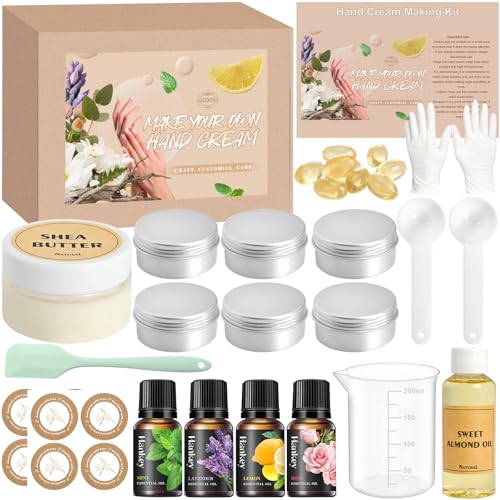 Jcoos DIY Hand Cream Making Kit - Brown, Shea Butter & Almond Oil