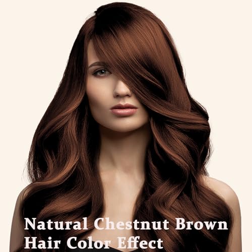 Lymznus Chestnut Brown 3-in-1 Hair Color Shampoo - Herbal Dye & Conditioner