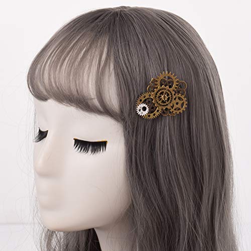 BLESSUME Brass Vintage Steampunk Hair Clip - Punk Gothic Style