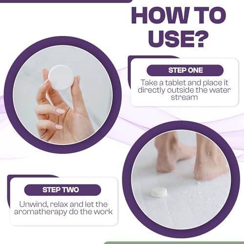 We-Tab Lavender Shower Steamers - 10 Pack Aromatherapy Melts for Relaxation