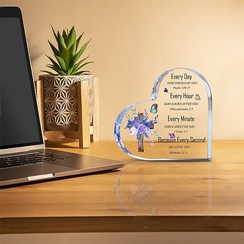 Inspirational Christian Gifts for Women - Decorative Cross Desk Decor