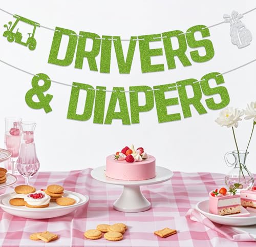 Golf Themed Drivers & Diapers Banner for Baby Shower Decor