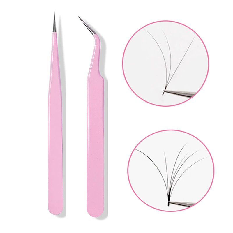 4PCS Precision Tweezers Set, Diamond Painting Tools, Lash Tweezer,Anti-Static Stainless Steel Curved & Point Tip Tweezers, for Nail Art, Electronics, Laboratory Work, Craft, Soldering, DIY