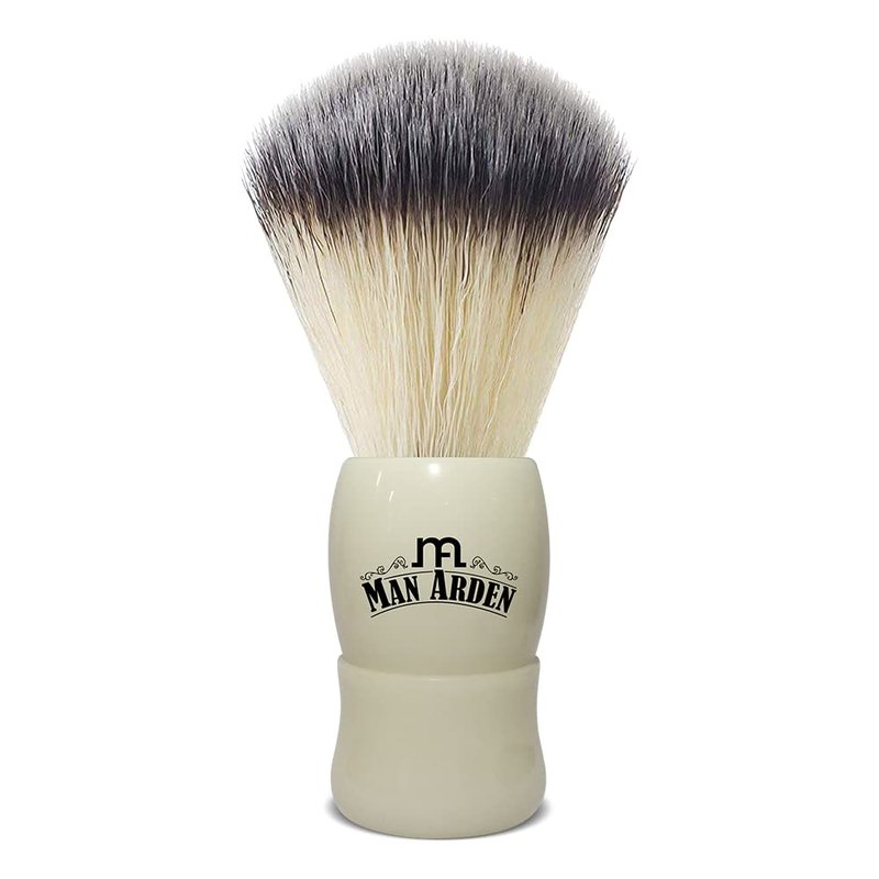 Man Arden Royal White Premium Shaving Brush With Ultra Soft & Absorbent Bristles & Long Handle | Cruelty Free | For A Smooth Shave