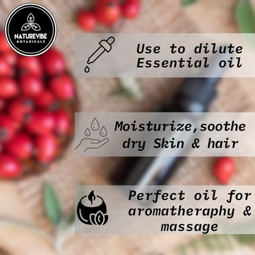 Naturevibe Botanicals 100% Pure Cold Pressed Rosehip Oil - 32 oz