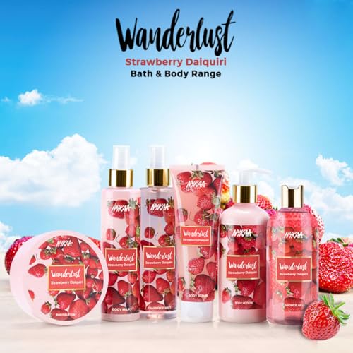 Nykaa Wanderlust Strawberry Daiquiri Body Butter, 6.7 oz Moisturizing Cream