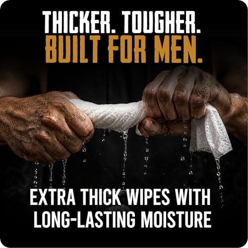 BLKSMITH Men's Body & Face Wipes - 120 Refreshing Wipes