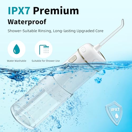 Hibbent Portable Cordless Water Flosser - Mini Oral Irrigator with 3 Modes